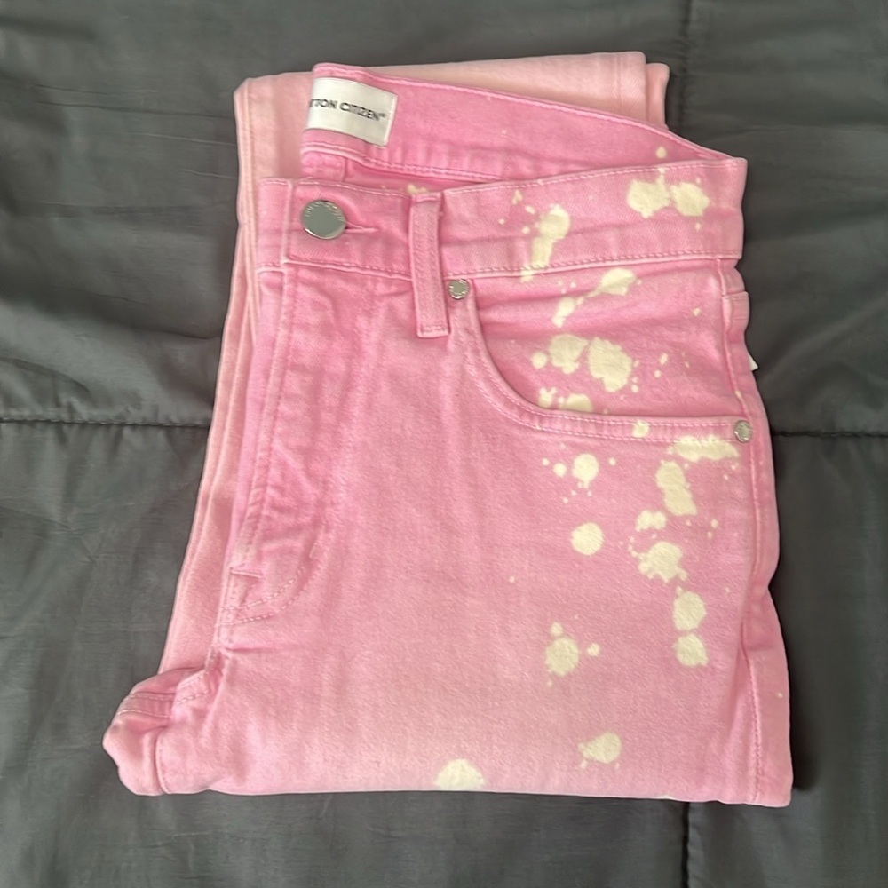 Cotton Citizen Pink Splash Slim Fit Jean Size 30 NWT